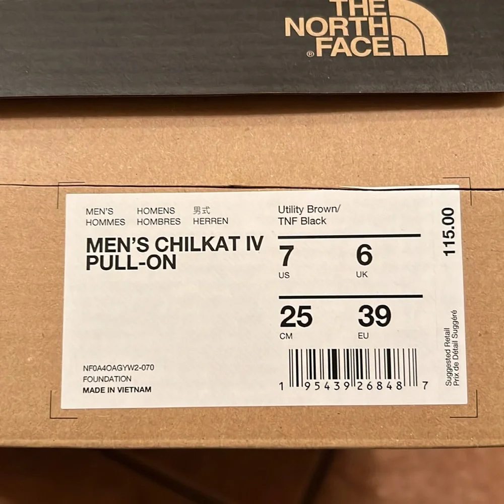 Men’s The North Face Chilkat Pull On Boot Size 7